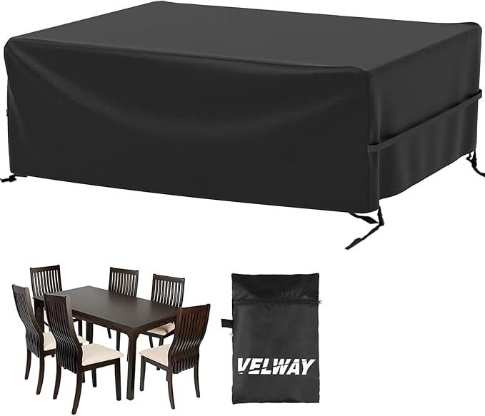 Velway Patio Furniture Cover Outdoor, Waterproof Rectangular Patio Table Chair by Velway