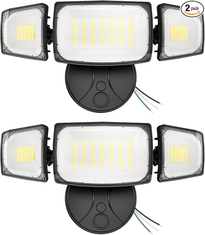 Olafus 80W Flood Lights Outdoor 2 Pack, Switch Controlled LED Security Lights by Olafus