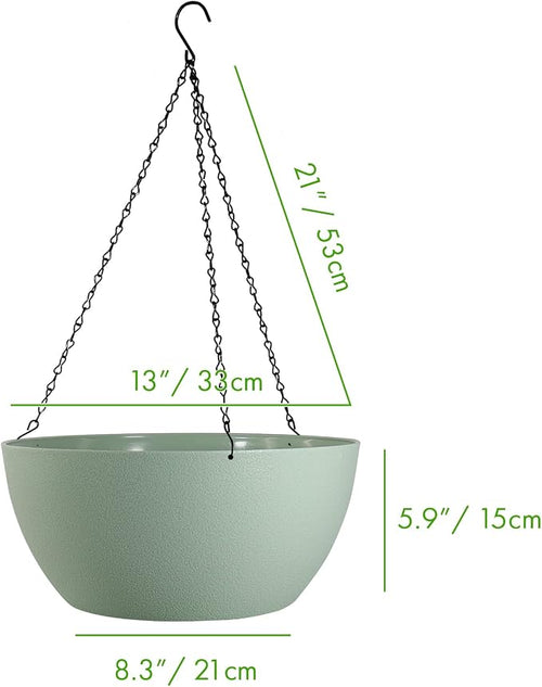 13 inch Large Hanging Planters Plant Pots - Image 2