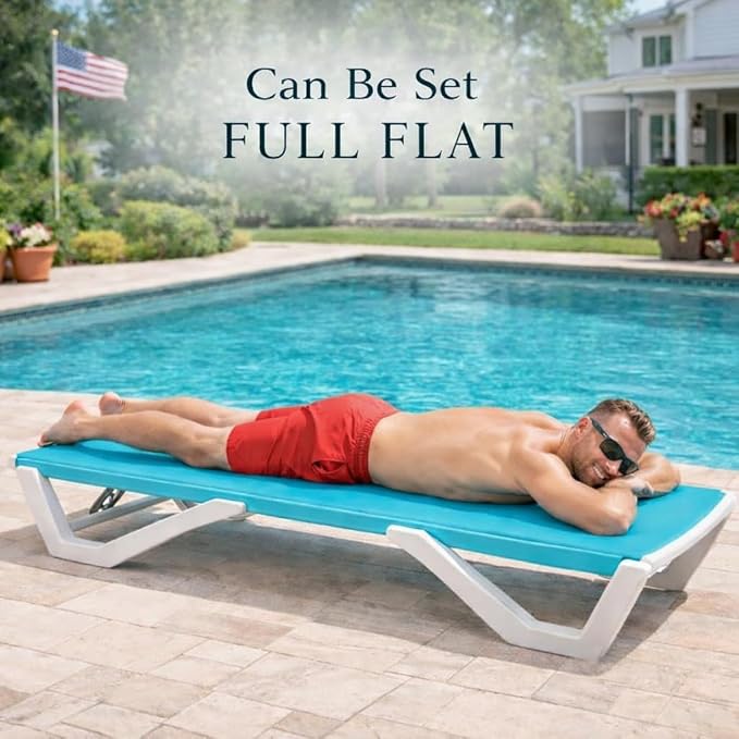 Kozyard Outdoor Chaise Lounge Chair, Full Flat Adjustable Patio Lounger - Image 7