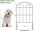 Decorative Garden Fence 28 Panels 24in x 30ft Black Coated Metal
