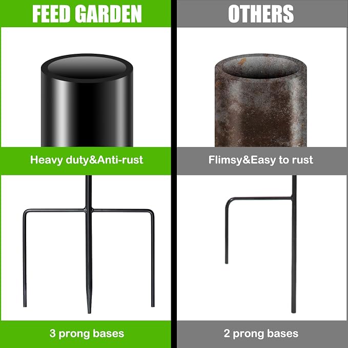 FEED GARDEN Adjustable 32 Inch Shepherd Hooks Thick Rust Resistant Steel - Image 3