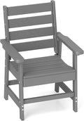 GREENVINES Outdoor Dining Chair | HDPE | Patio Chairs | All-Weather | Grey by GreenVines