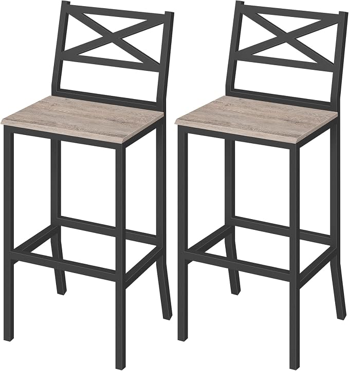 Bar Stools, Kitchen Breakfast Bar Chairs, Easy Assembly, by MAHANCRIS