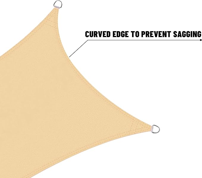 LOVE STORY Rectangle 6'x8' Waterproof Sun Shade Sail Canopy UV Block - Image 7