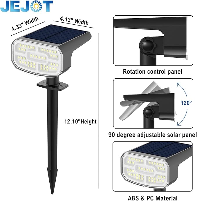 Solar Spotlights, Super Bright LED, 2 CCT Warm & Cool Light, Solarspot Lights - Image 8