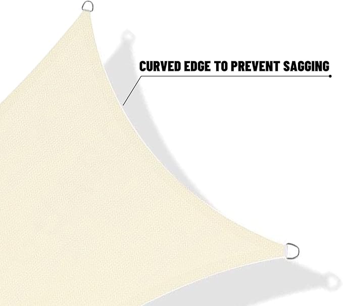 SUNNY GUARD Custom Size 7'x8' Butter Cream Sun Shade Sail Rectangle UV Block - Image 7
