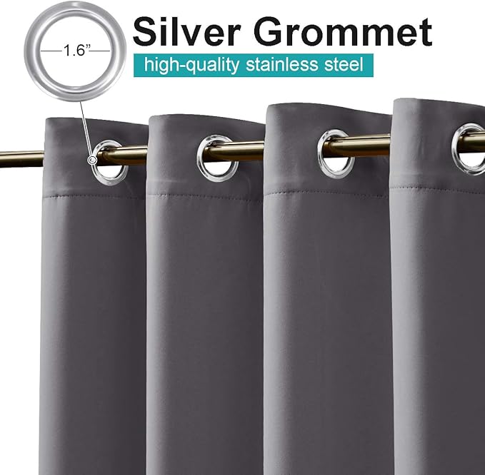 NICETOWN Curtain for Living Room 108 inch Length Public Divider, Rust-Proof - Image 2