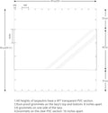 Outdoor Curtains: 20 Oz White Vinyl Panel with Rustproof Grommets