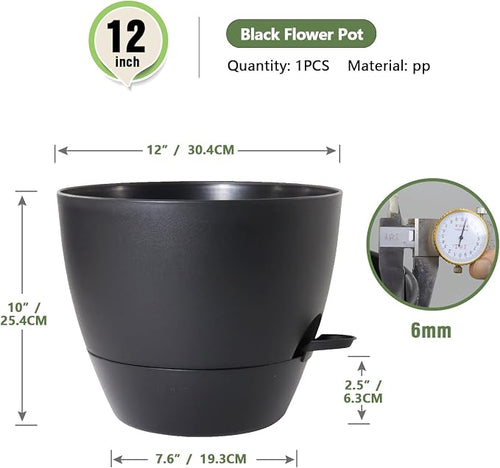 12 inch Large Self Watering Pots - Image 2