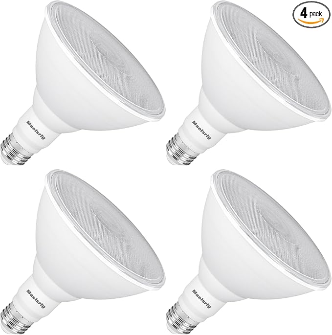 PAR38 LED Flood Light Bulbs Outdoor, Warm White 3000K, Dimmable Weatherproof by Maelsrlg
