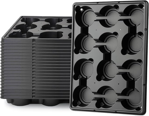 12 Cell Round Nursery Pot Trays Thickened Durable Seedling Pots Shuttle by RooTrimmer