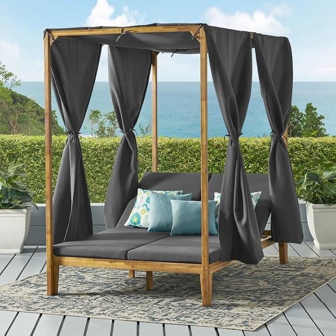 Merax Outdoor Sofa Bed for Patio, Patio Outdoor Canopy Daybed by Merax