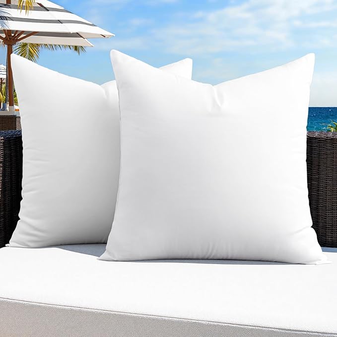 MIULEE Pack of 2 28x28 Outdoor Pillow Inserts, Outdoor Throw Pillows by MIULEE