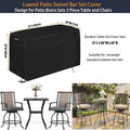 Furniture Set Cover, 3-Piece Waterproof Black Bar Height Patio Cover