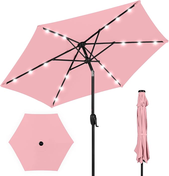 Best Choice Products 7.5ft Outdoor Solar Market Table Patio Umbrella by BestChoiceProducts