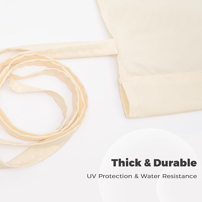 Canopy Replacement Cover for 17x6.8 Ft Pergola, Beige Polyester