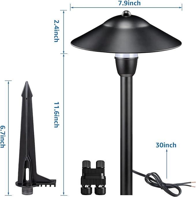 SUNVIE LED Low Voltage Landscape Lights 3W Cast-Aluminum Pathway Lights Low - Image 6