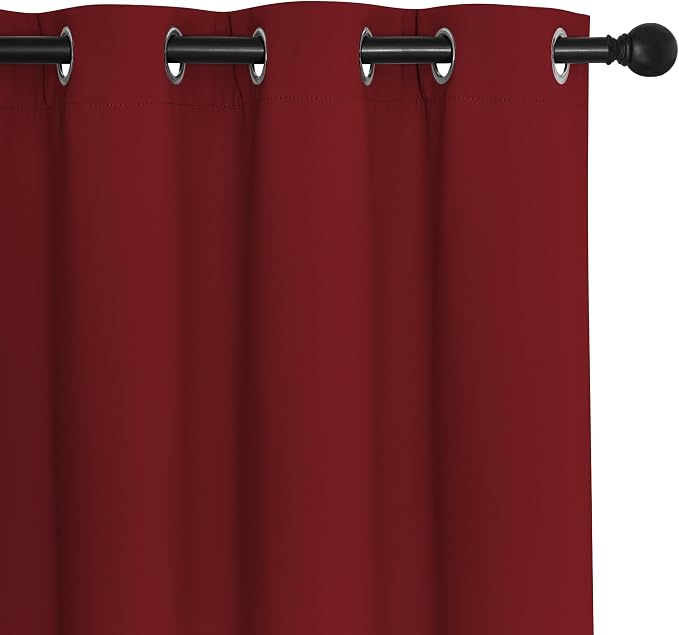 NICETOWN Burgundy Red Blackout Curtains - Image 7