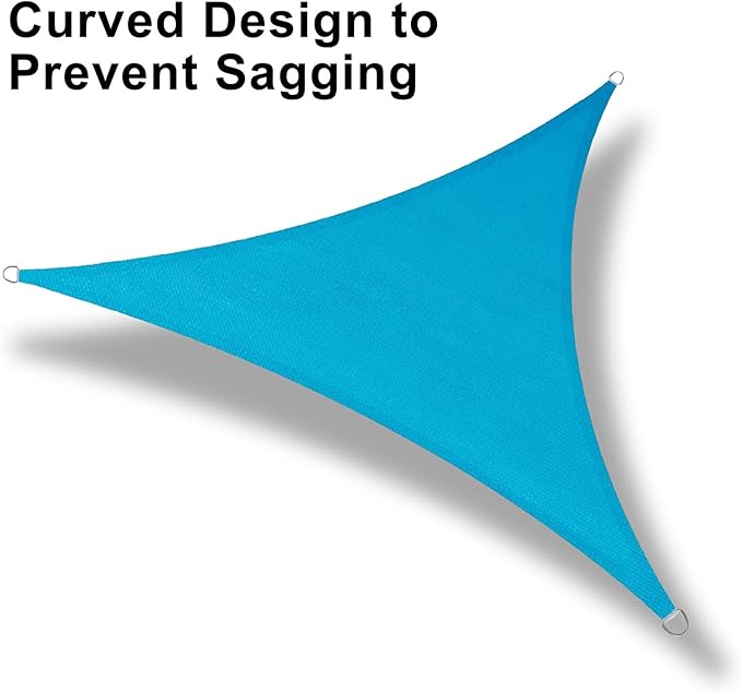 LOVE STORY Custom Size 12'x15'x19.2' Turquoise Blue Sun Shade Sail Right - Image 6