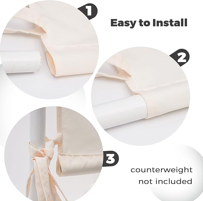 Canopy Replacement Cover for 17x6.8 Ft Pergola, Beige Polyester