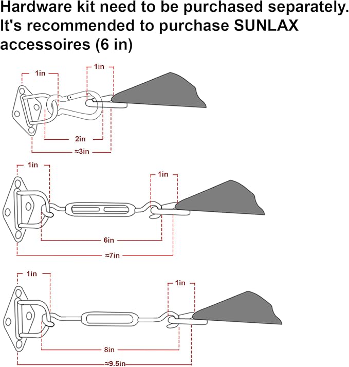 SUNLAX Sun Shade Sail 13' x 17' Butter Cream Rectangle Canopy Sail Shade Cover - Image 3