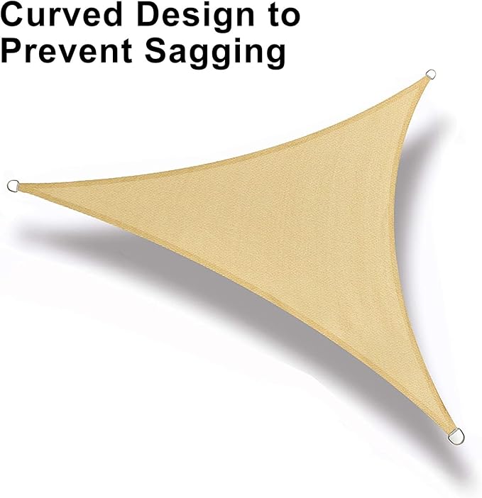 LOVE STORY Custom Size 11'x11'x15.6' Sand Sun Shade Sail Right Triangle - Image 6