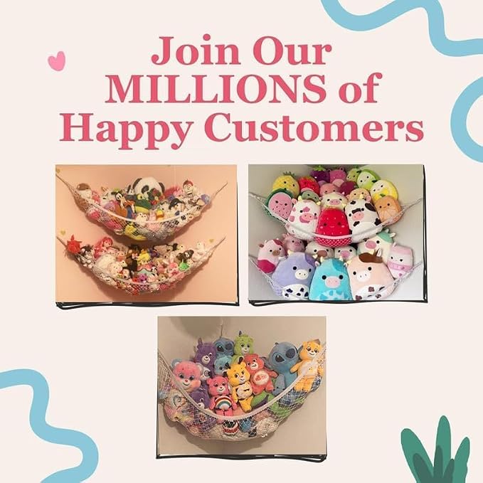 Lilly's Love Large Stuffed Animal Hammock | Corner Hanging Organizer, Stuffed - Image 6