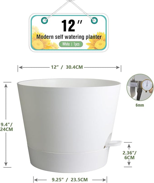 12 inch Large Self Watering Pots - Image 2