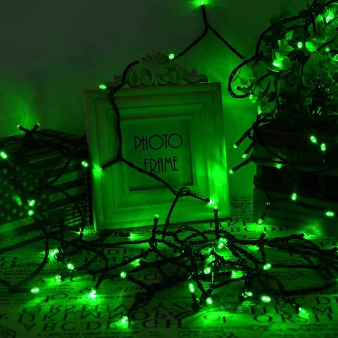String Lights, Green 72ft Solar Outdoor Lights with 8 Modes