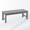 Psilvam 2-Person Outdoor Poly Lumber Patio Backless Bench, Fade-Resistant & by PsilvamGardenFurniture