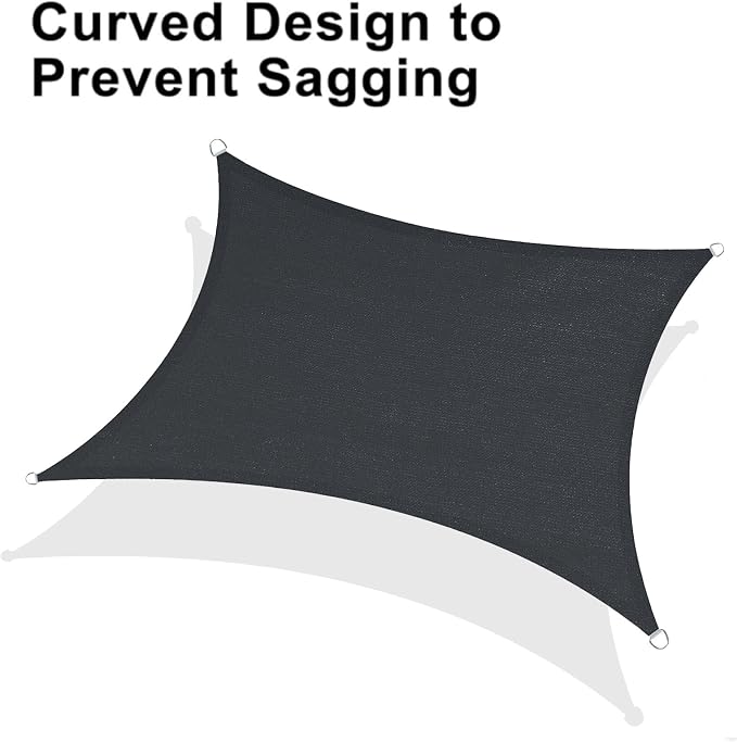 LOVE STORY Custom Size 5'x7' Graphite Grey Sun Shade Sail Rectangle UV Block - Image 6