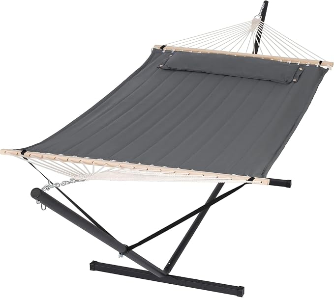 SUNCREAT 2 Person Hammock with Stand, Heavy Duty Portable Hammocks, 475 lbs by SUNCREAT