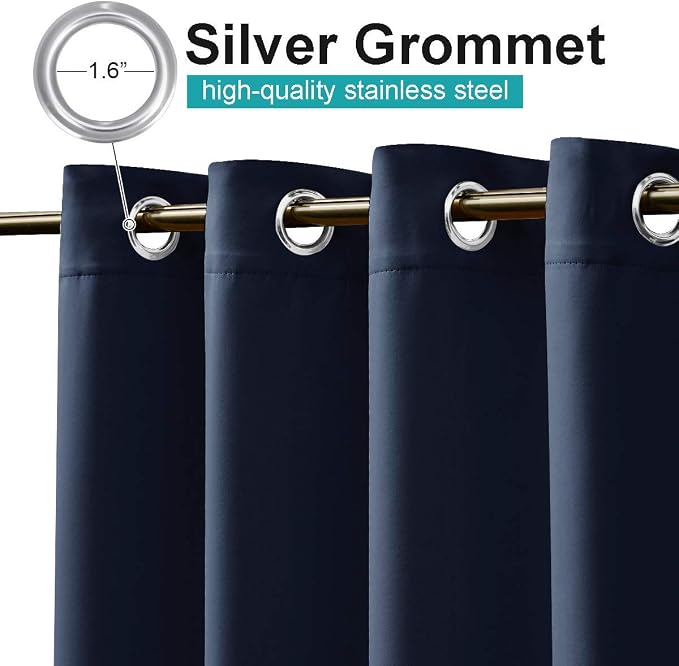 NICETOWN Navy Blue Outdoor Curtain - Image 2