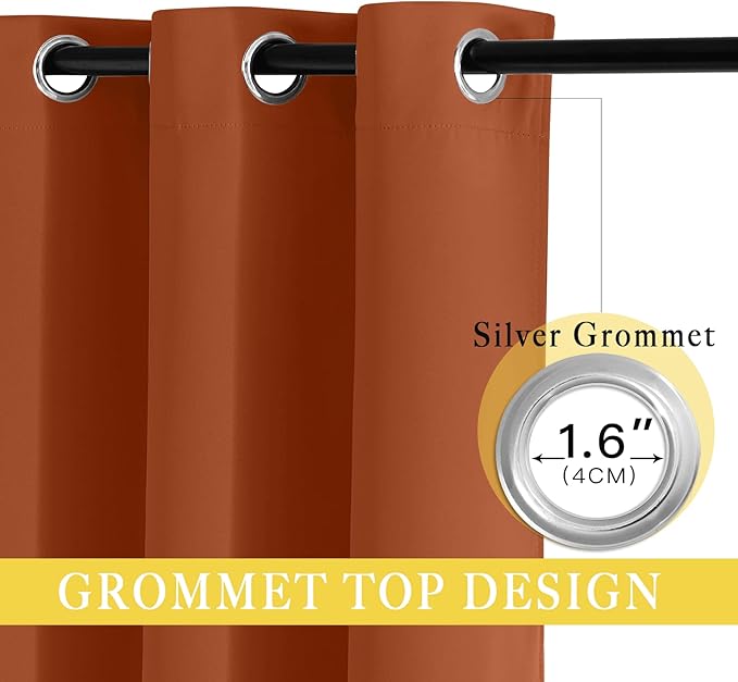 NICETOWN Room Divider Curtain 84 inch Length, Grommet Privacy & Noise Reducing - Image 3