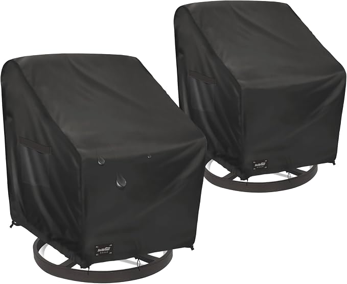 JinHrtoyi Outdoor Chair Covers 2 Pack, 30Wx34Dx38H inches Patio Chair Cover by JinHrtoyiFurnitureCovers
