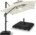 Best Choice Products 9x12ft LED Cantilever Patio Umbrella w/Base Included & by BestChoiceProducts