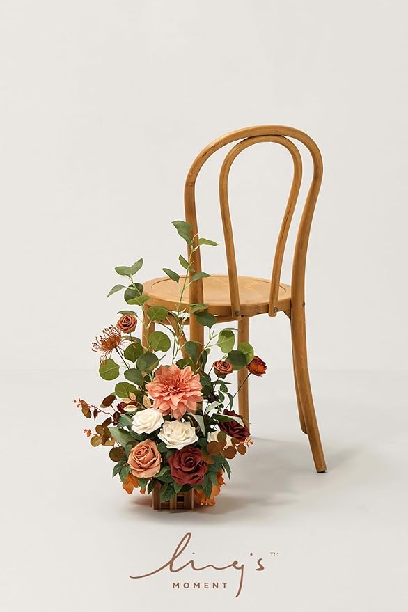 Artificial Flower Arrangements 4 Pack Terracotta Fall Wedding Decor
