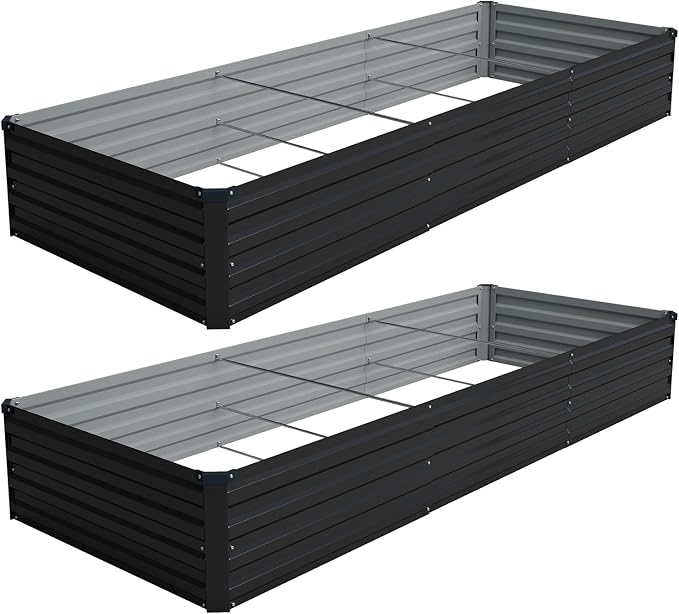 Vengarus 10x3x1FT Galvanized Raised Garden Bed Kit, Outdoor Metal Planter Box by Vengarus