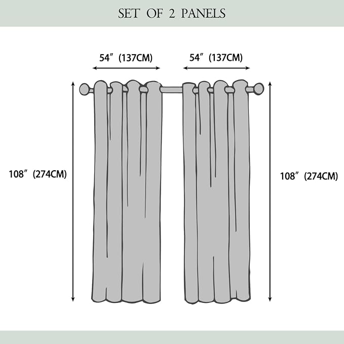 Forest Theme Outdoor Curtains for Patio Waterproof, Dawn Trees Jungle Pattern - Image 6