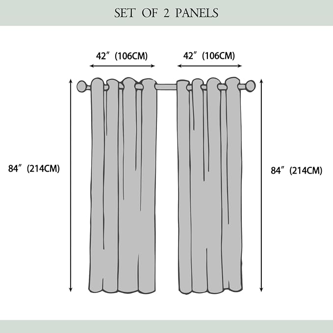 Forest Theme Outdoor Curtains for Patio Waterproof, Dawn Trees Jungle Pattern - Image 6