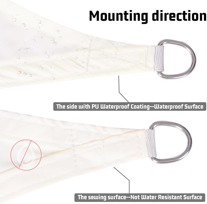 LOVE STORY Rectangle 5'x10' Waterproof Sun Shade Sail Canopy UV Block - Image 3