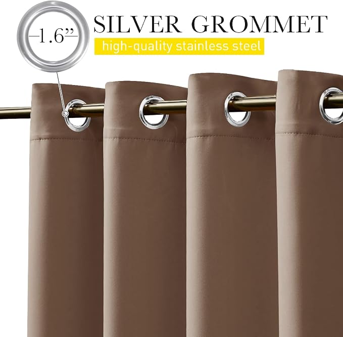 NICETOWN 2 Panels Blackout Patio Waterproof Outdoor Curtains, Thermal Insulated - Image 7