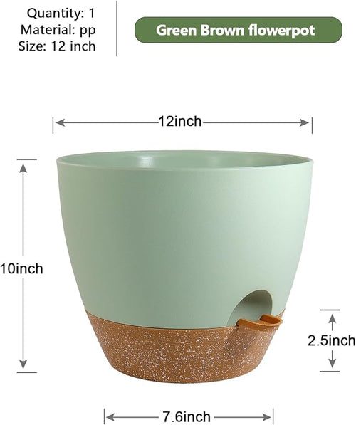 12 inch Large Self Watering Pots, Flower Plant Pots - Image 2
