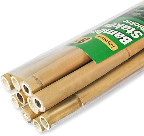 10pcs 1" D Thicker Heavy Duty Bamboo Stakes, 8FT Plant Stakes, Natural Garden by Jollybower