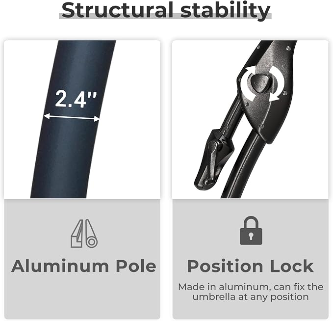 Grand patio 12FT Outdoor Round Offset Umbrella Large Patio Aluminum Cantilever - Image 7