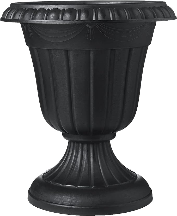 Arcadia Garden Products PL00BK Classic Traditional Plastic Urn Planter by Unknown