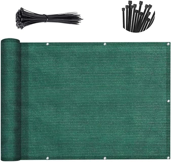 SUNNY GUARD Customized 3'x17' Dark Green Balcony Privacy Screen, 91% Shade by SUNNYGUARD