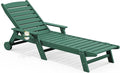 SERWALL Patio Chaise Lounge Chair, Poly Lounge Chair by SERWALL