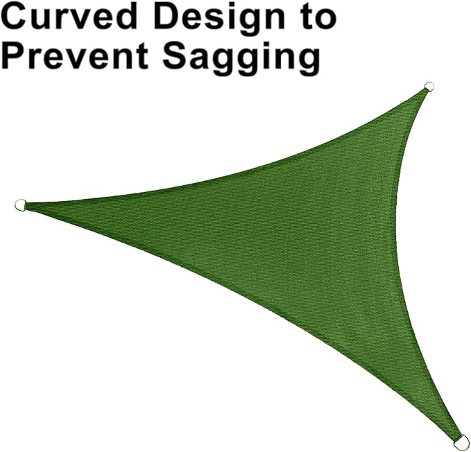 LOVE STORY Custom Size 6'x8'x10' Piquant Green Sun Shade Sail Right Triangle - Image 6